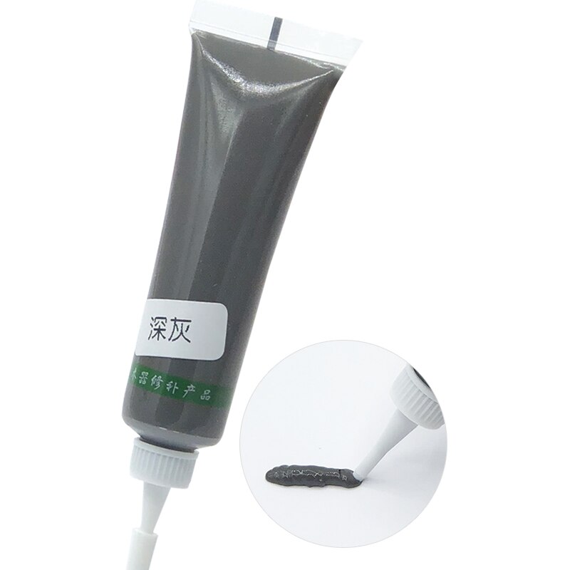 Pâte de réparation de meubles en bois, 18g, peinture gris foncé