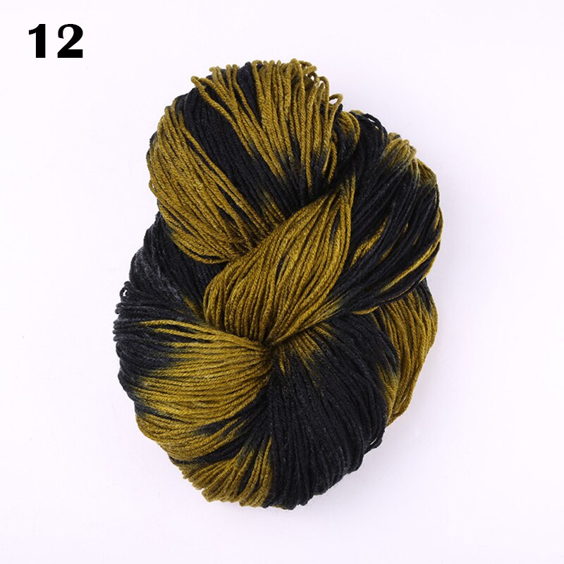 50g 110 Meter Dyed Flashy Chunky Crochet Yarn Colorful Milk Cotton Yarn Baby Sweaters Knitting Mohair Wool Yarn Crochet Needle: A-12