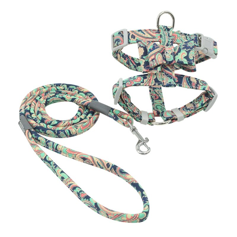 Japanse Stijl Reflecterende Hond Kat Harnas Verstelbare Harnas Kraag Huisdier Veiligheid Leash Rope Riem Hond Accessories1: A6