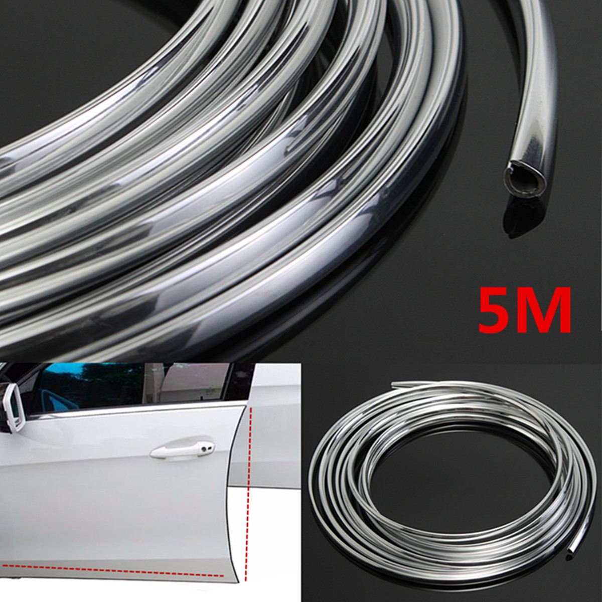 16FT/5M White Rubber Strip Car Door Edge Protector... Grandado