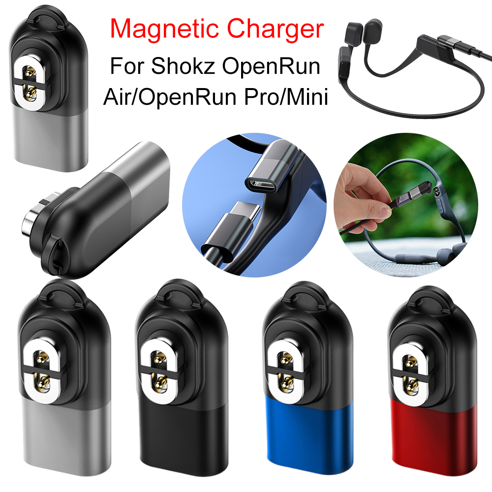 Magnetische Oplader Type C Oplaadadapter Usb C Adapter Oplader Converter Voor Aftershokz Shokz Openrun Lucht/Openrun Pro/Mini