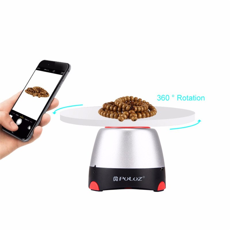 PULUZ Electronic 360 Degree Rotation Panoramic Tripod Head +Round Tray with Control Remoter photography Photo studio turntable