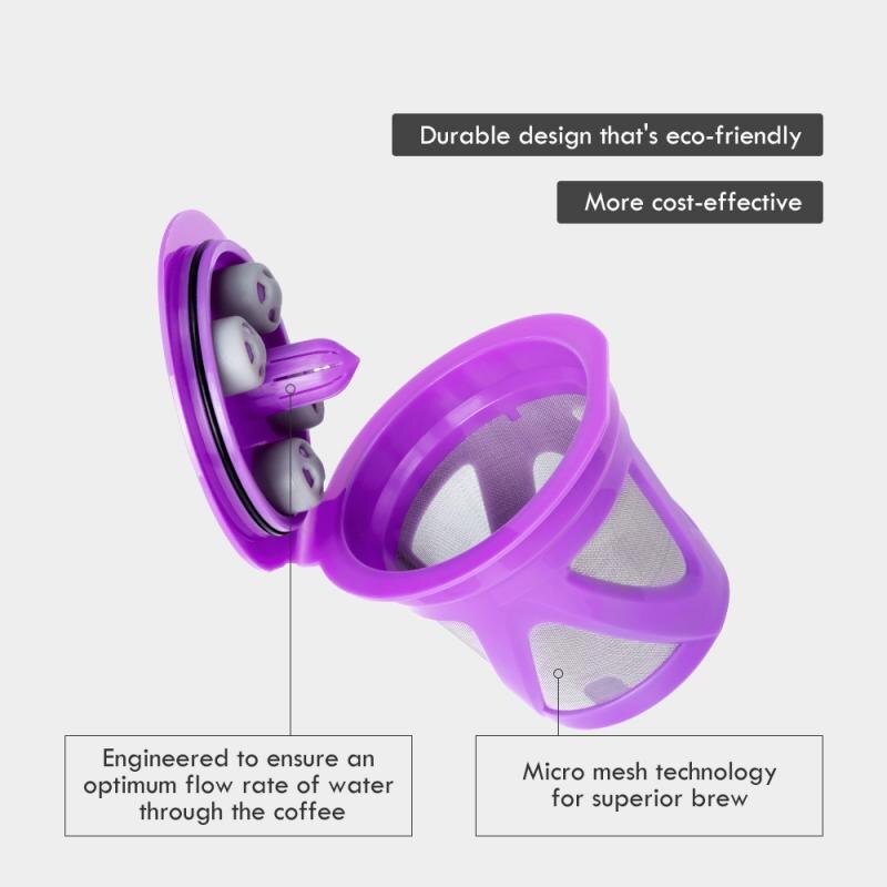 Keurig – capsules de café rechargeables, filtre k-cup réutilisable pour 2.0 et 1.0 brasseurs, tasse K réutilisable pour Machine Keurig k-carafe doseur