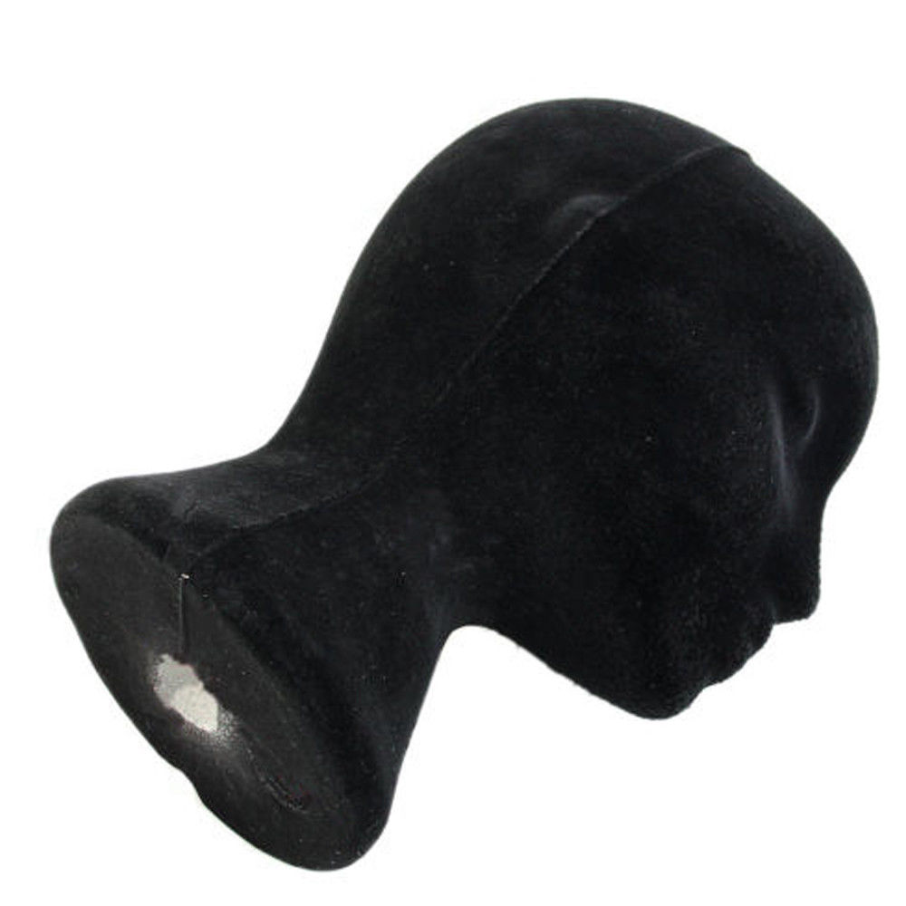 Vrouwelijke Piepschuim Mannequin Hoofd Zwarte Pruik Glazen Hoed Display Stand Populaire Schuimkraag Model Opslag Houders 1Pc