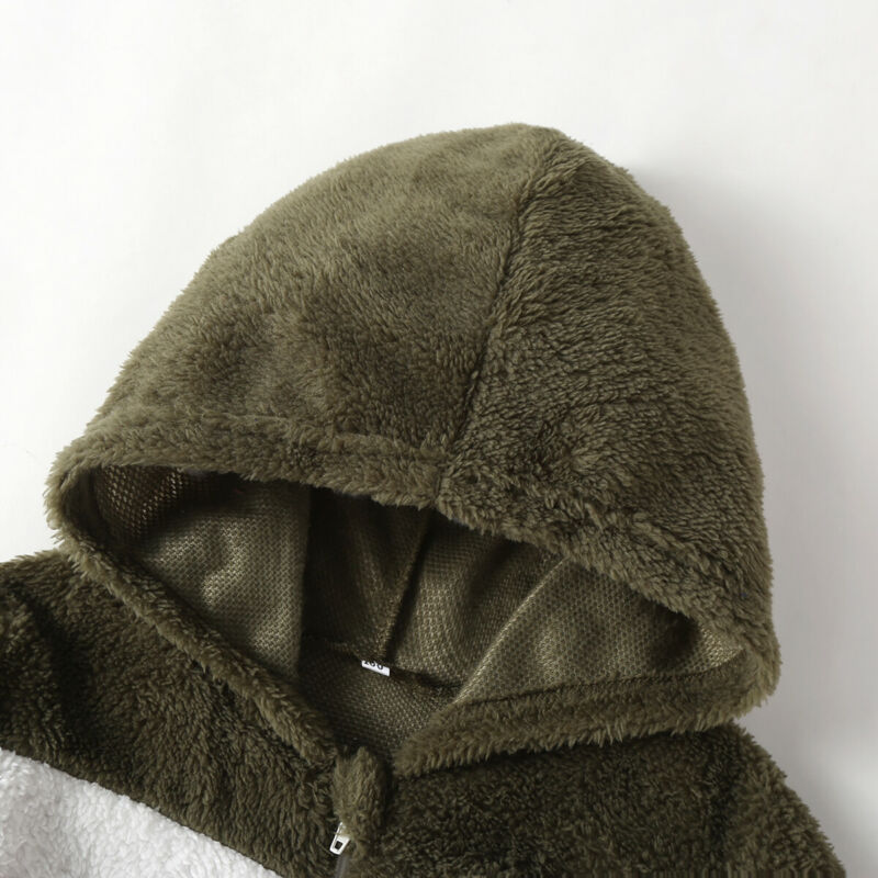 nuevos niños bebé niño niña abrigo de lana cálido invierno Patchwork con capucha capa chaqueta de piel prendas de vestir exteriores ropa