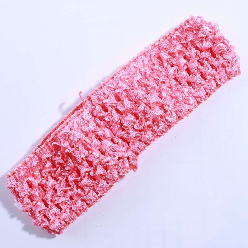 50 stk. 4cm- heklet strikk til hårtilbehør, uthult strikket pannebånd til hårbånd, hodeplagg: Militærgrønn