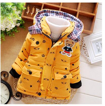 Veste mignonne pour bébé garçon | teddy bear, en coton: Jaune / 6M