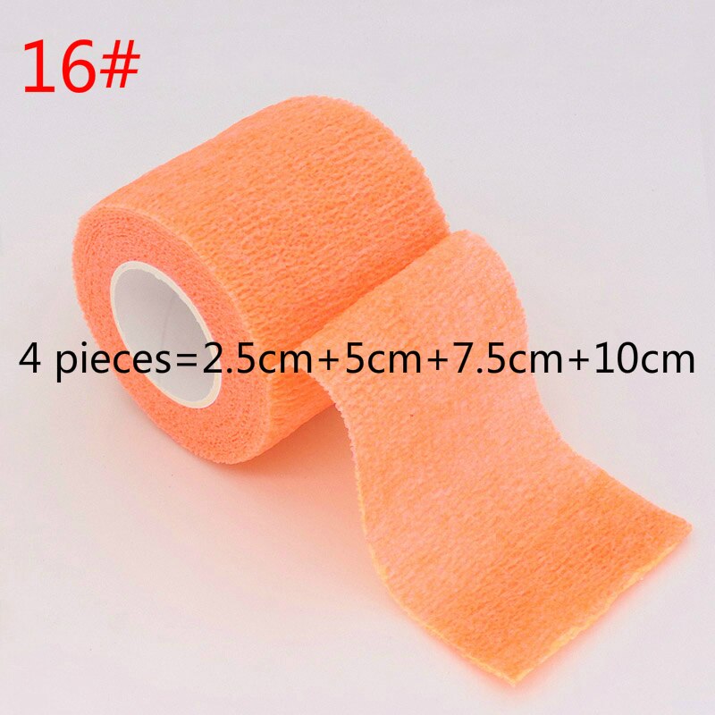 4 Pieces Elastoplast Bandage 4.5m Length Self Adhesive Sports Protector Breathable Elastic Bandage Gym Athletic Tape: Yellow