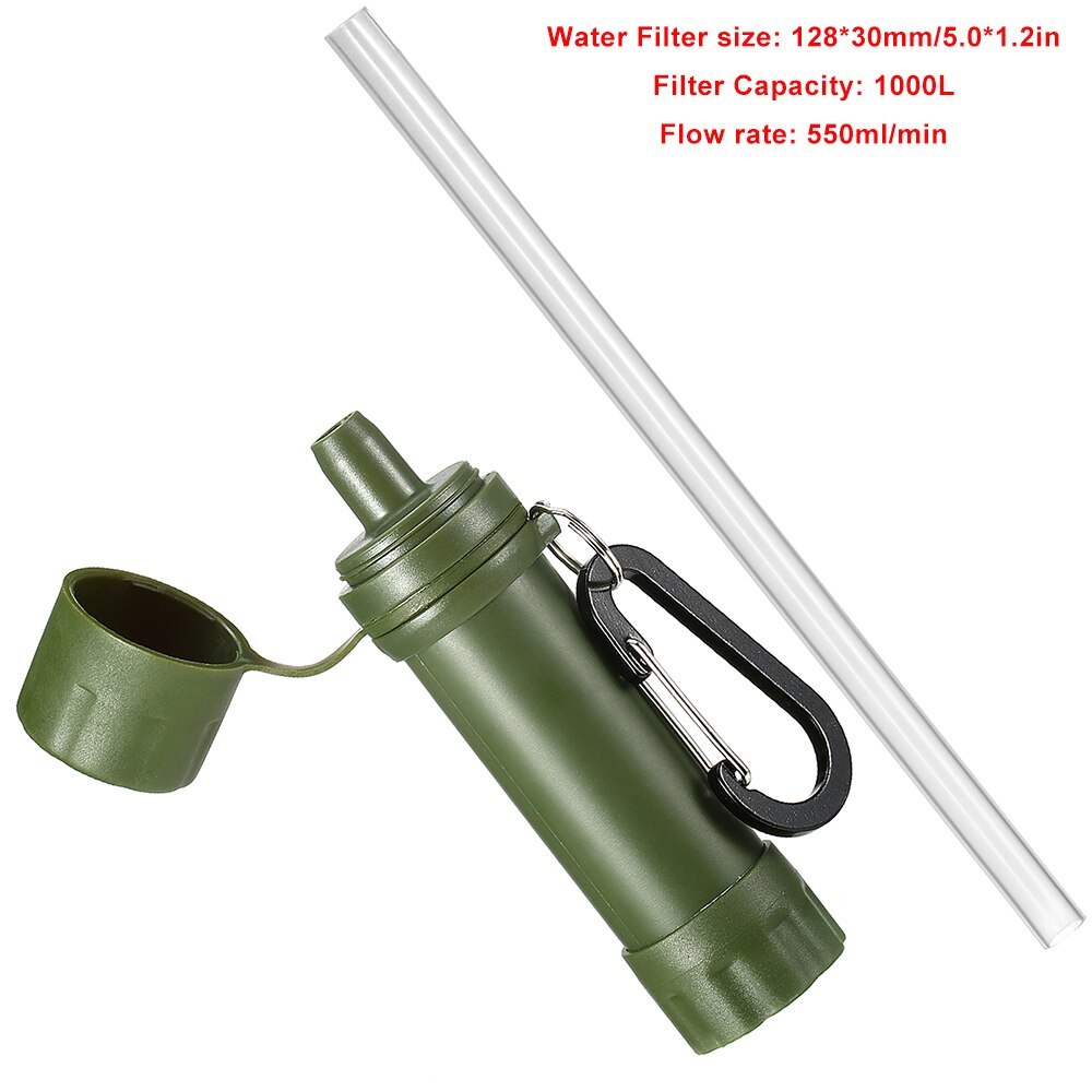 Min 5000L Outdoor Draagbare Water Filter Veiligheid Nood Waterzuiveraar Persoonlijke Filtratie Outdoor Activiteiten Water Filter: K8612M Green