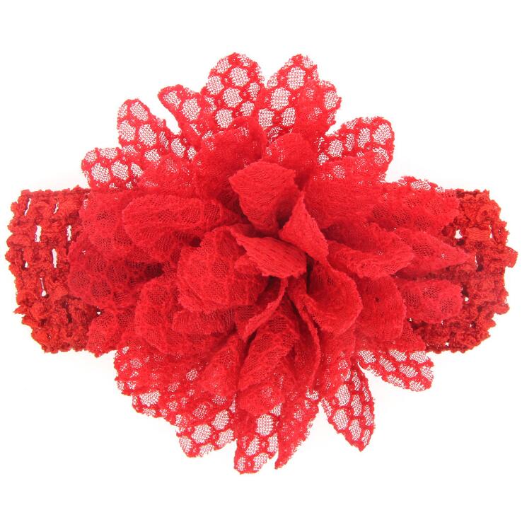 1 Piece MAYA STEPAN Children Girls Lace Flower Hair Head Band Accessories Baby Newborn Hair Rope Headband Headwear Headwrap: 13
