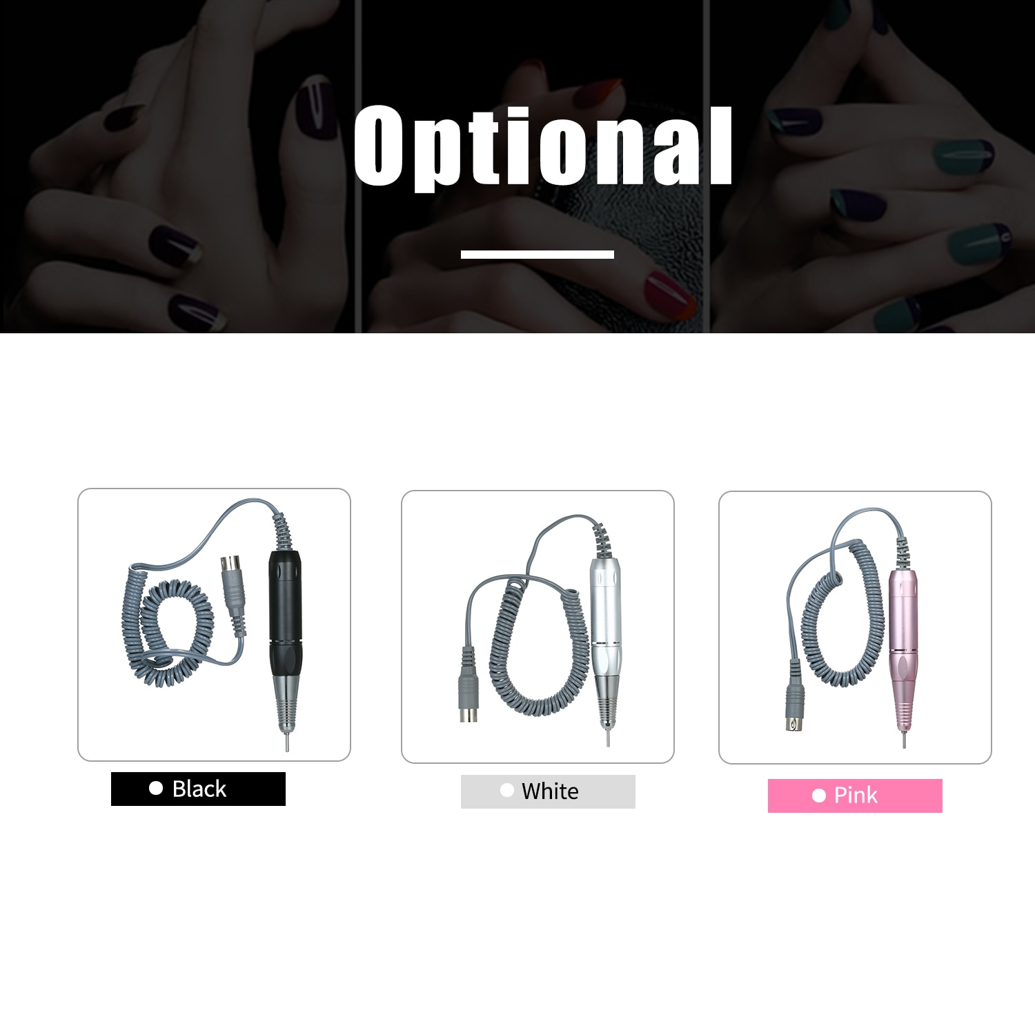 Professionele Elektrische Nail Art Boor Pen Handvat Bestand Polish Grind Machine Handstuk Manicure Pedicure Tool Nail Art Accessoires