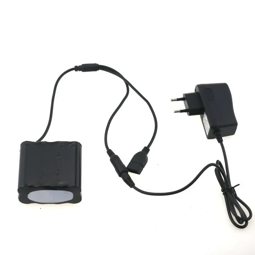 8.4V 12000mAh 6x 18650 Battery Pack + Lithium Ion Battery Bag for Bike Flashlight Bicycle Light Accessories Headlight Headlamp
