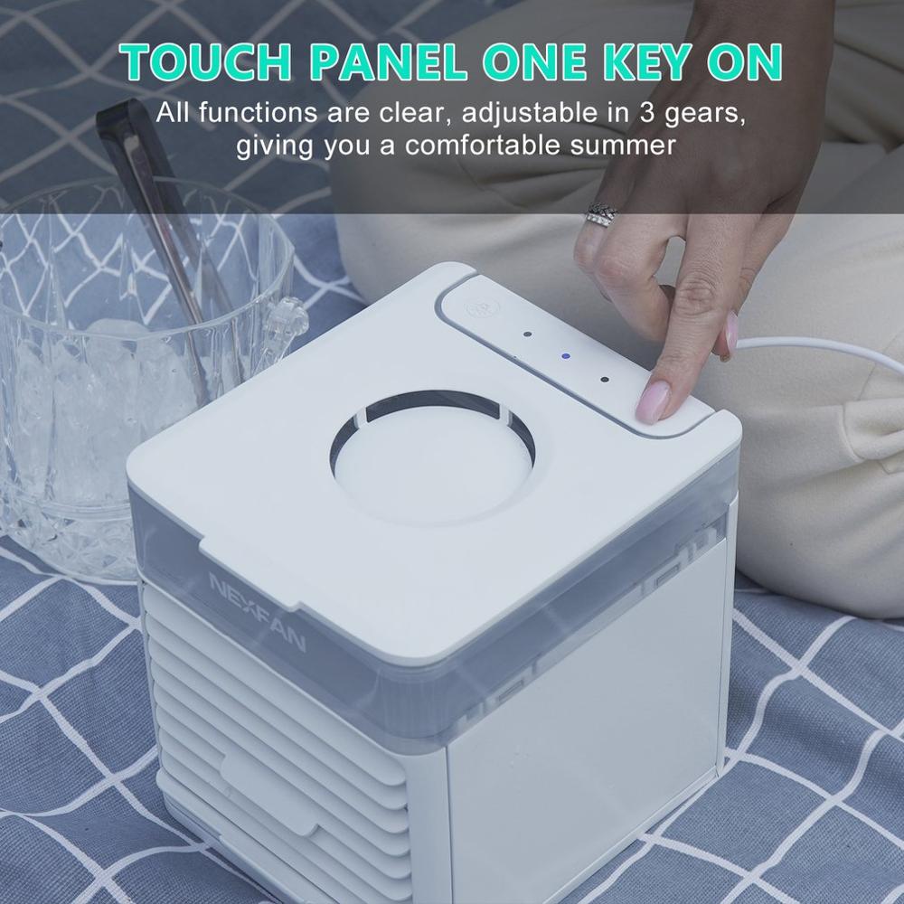 Mini enfriador de aire multifuncional, ventilador de refrigeración de agua portátil para la oficina o el hogar, multifunción