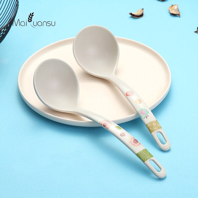 Maiyuansu Japanese Long Handle Soup Ladle Eco-Friendly Bamboo Dinner Soup Spoon For Restaurant Kitchen Accessories Soup Scoop