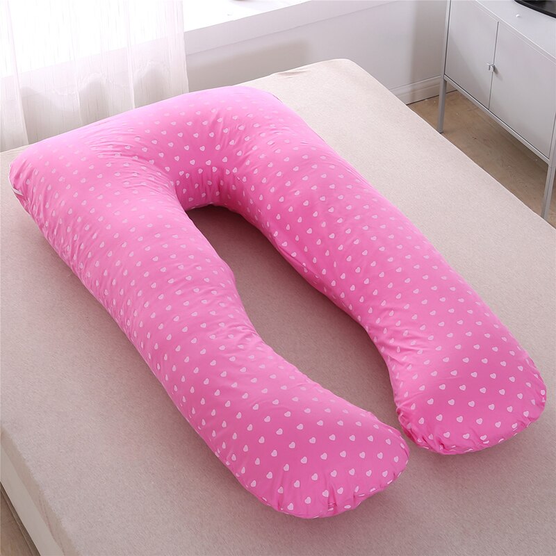 Almohada para mujeres embarazadas, almohada de cuerpo para embarazo, almohadas de algodón con forma de U, almohadas para dormir en el lado del embarazo, 140*75 CMYYF015