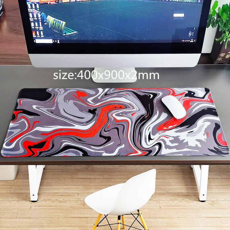 900x400mm XXL Gaming Mouse Pad Large Rubber Gamer Art Table Computer Mousepad Soft Mause Pad XL Abstract Keyboard Desk Play Mats: 400x900x2mm 4