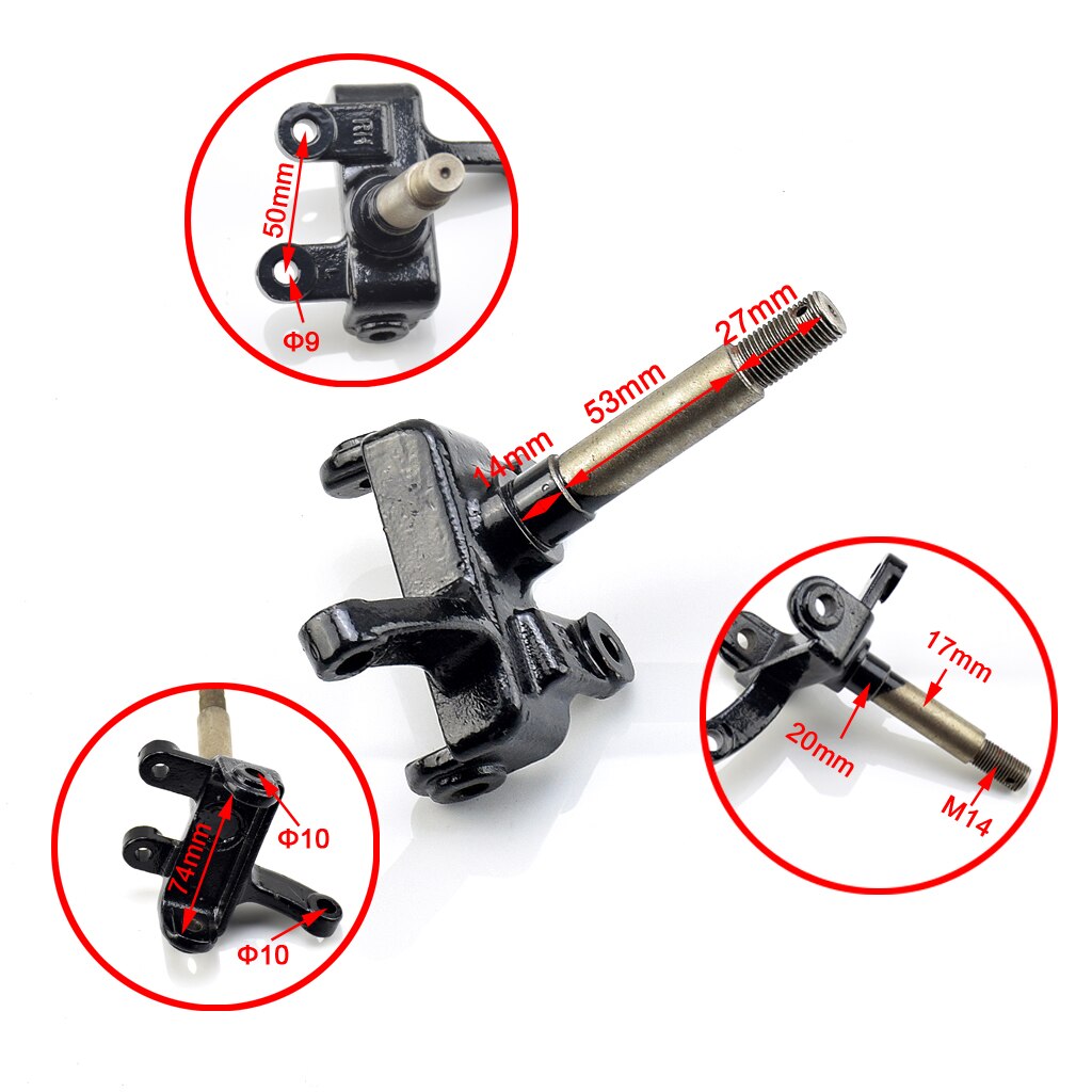 Brake Disc Wheel Hubs &amp; Steering Strut Knuckle Spindles Fit For China ATV Golf Buggy Quad Bike Parts 110cc 125cc 150cc