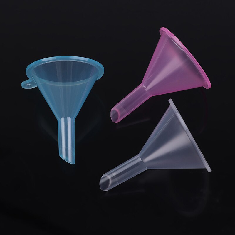 20pcs/lot Small Plastic For Perfume Diffuser Bottle Mini Liquid Oil Funnels Lab Tools