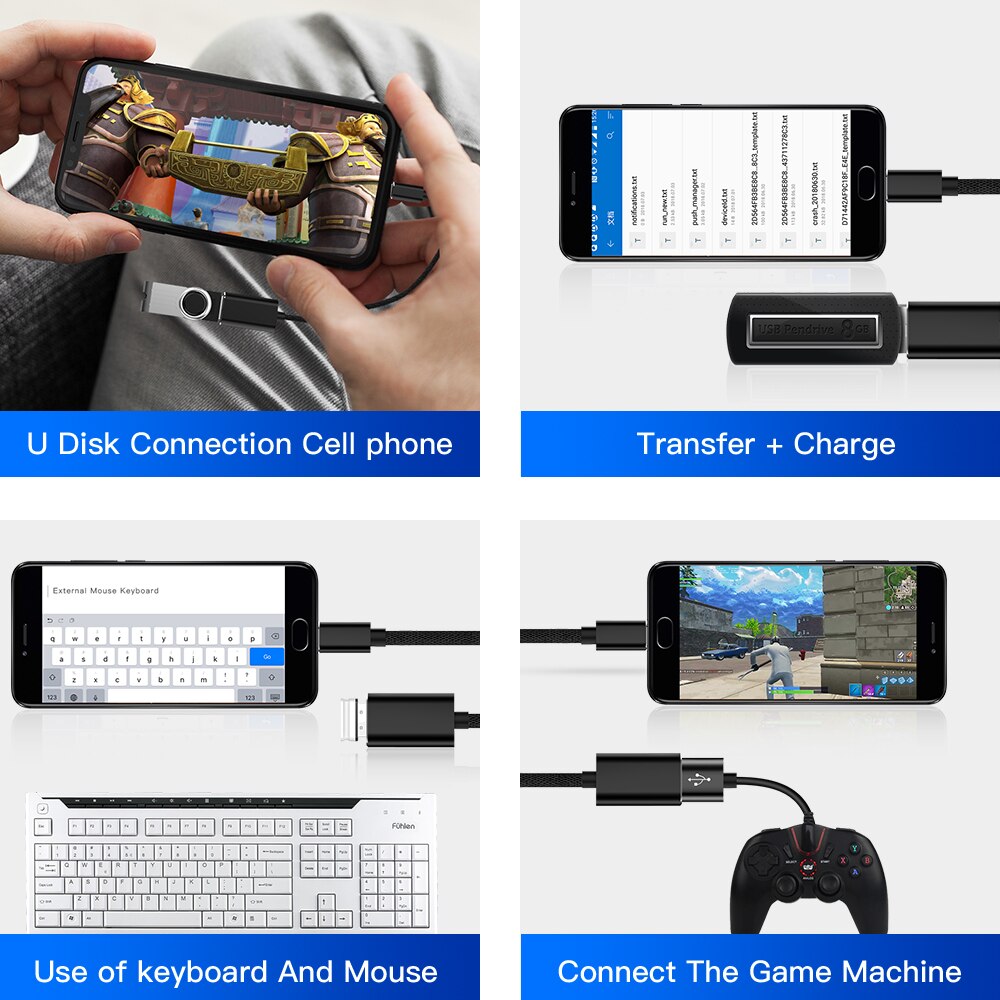 Micro Usb Male Naar Usb 3.0 Vrouwelijke Metalen Converter Kabel Otg Adapter Kabel Voor Samsung Huawei U Disk Muis USB3.0 micro Usb Naar Otg