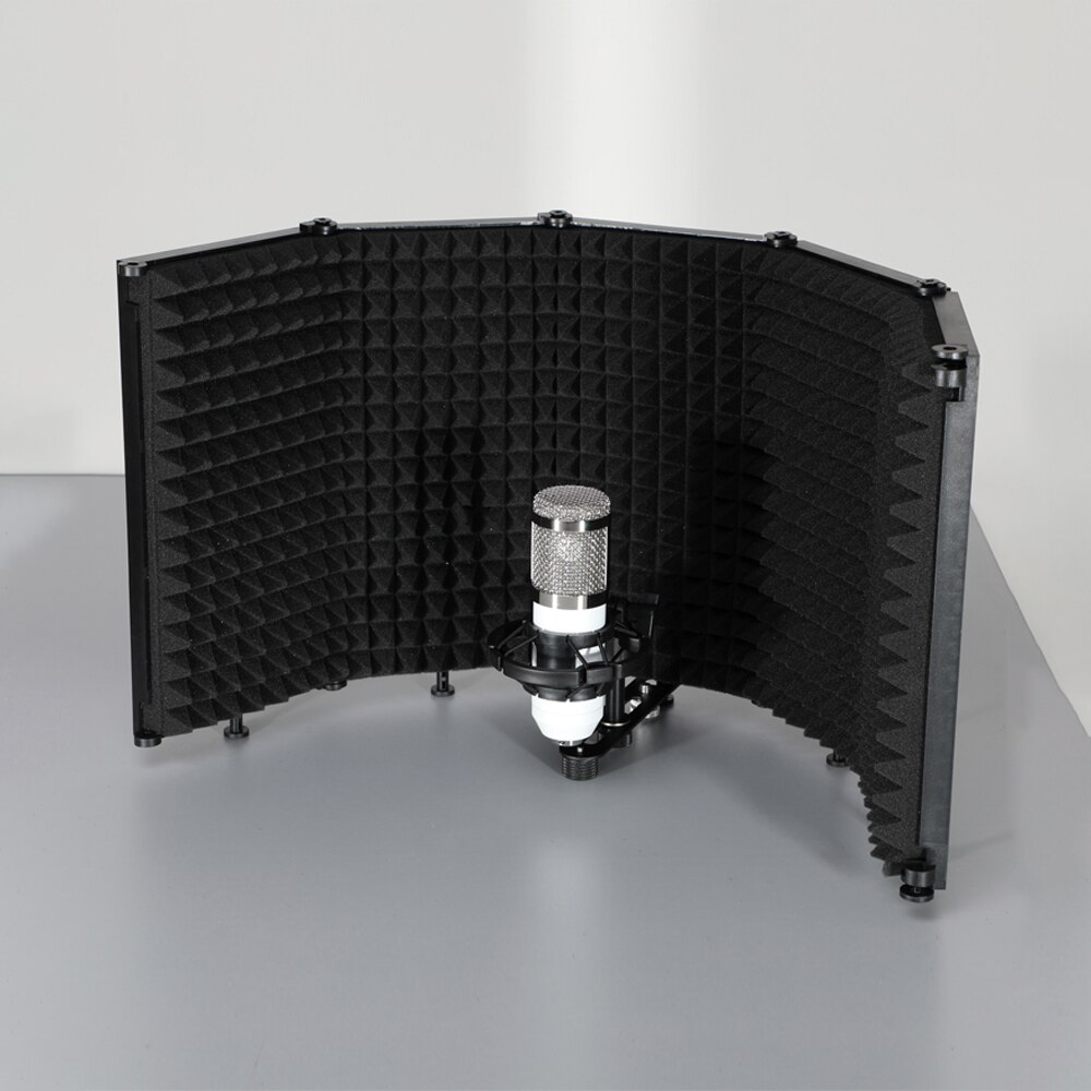 Foldable Adjustable Sound Absorbing Vocal Recording Panel Portable Acoustic Isolation Microphone Wind Screen Shield Sound-proof