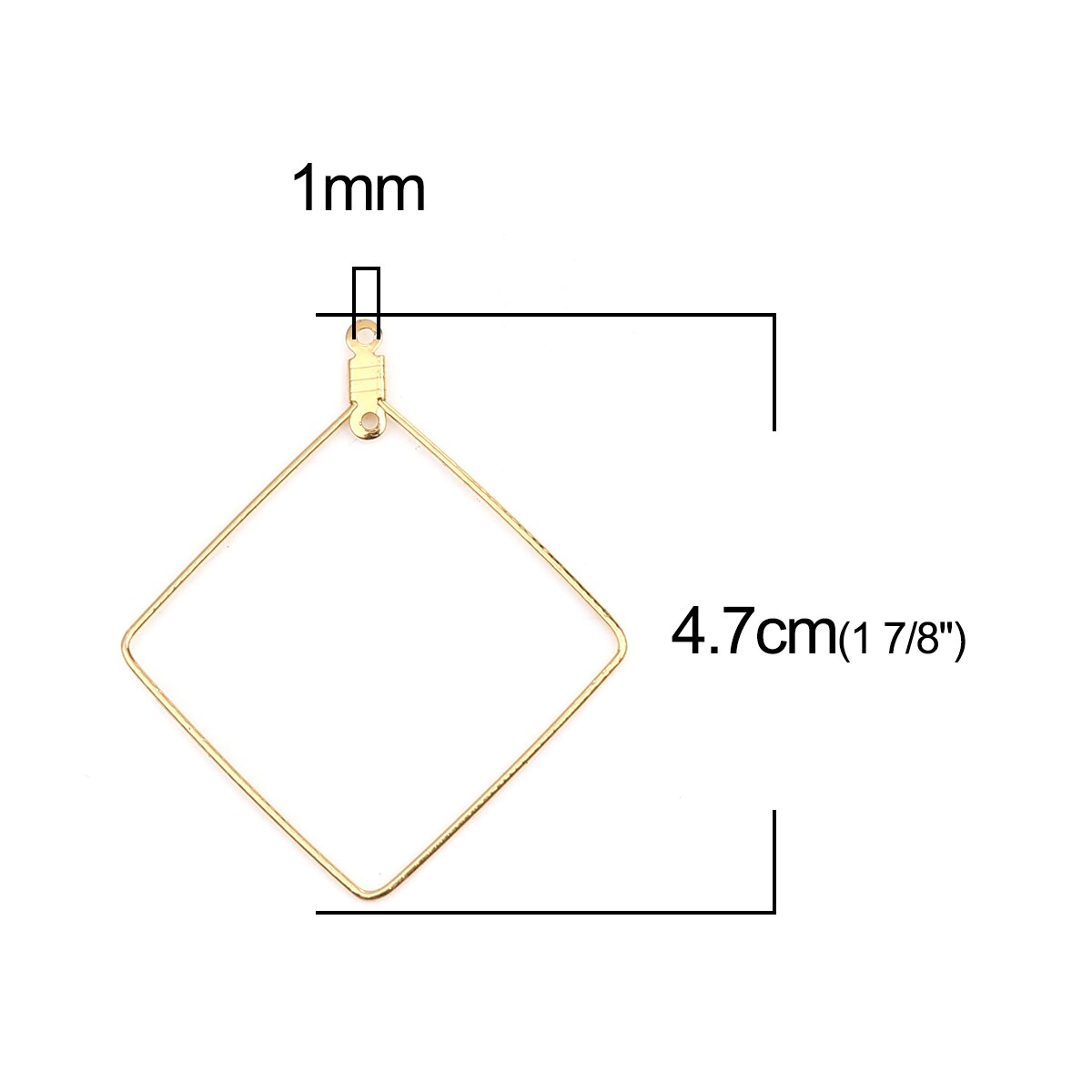 DoreenBeads 10 PCs Stainless Steel Geometric Pendant For Earrings Making Pendant Findings Silver Color Gold Color DIY Charms: 8