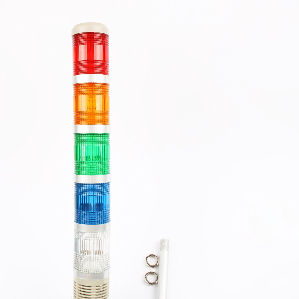 DC12V/24V Safety Stack Lamp Red Green Yellow Flash Industrial Tower Signal warning Light LTA-205 5 layer 110V 220V