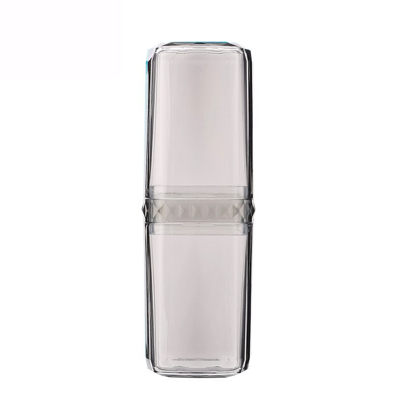 Taza de lavado de viaje, artículos de tocador de viaje portátil, pasta dental, cepillo de dientes, partición de caja de almacenamiento exterior, juegos de accesorios para baño: Simple-gray