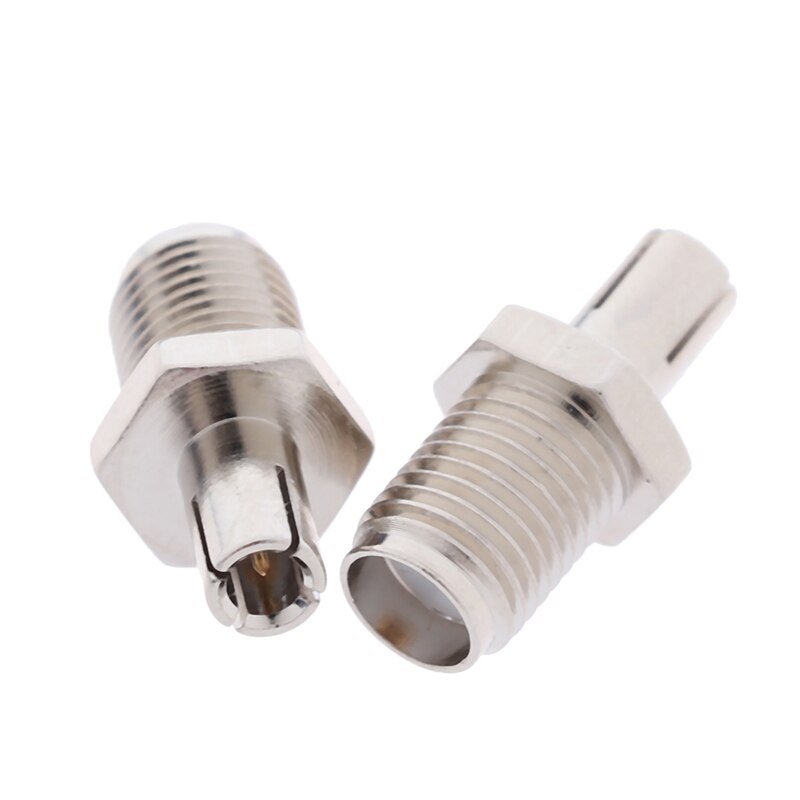 2pcs RF Coaxial Adapter SMA To TS9 Coax Jack Connector SMA Female Jack To TS9 Male Plug Silver