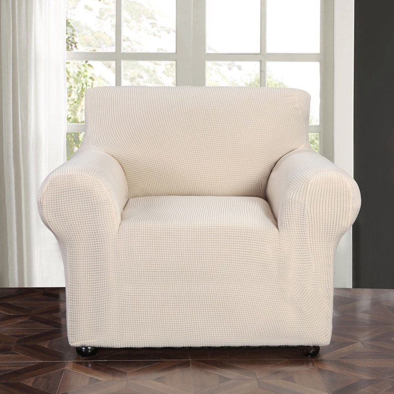 Jacquard Stretch Cover for Armchair Living Room 1 Seater Sofa Cover Furniture Cover Couch Slipcover Case Armchair Cover Elastic