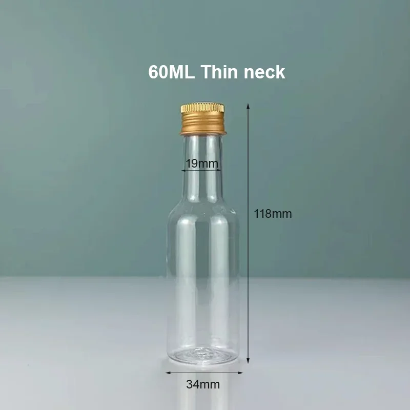 50st Plastic Mini Likeur Flesjes - 30ml-150ml - Leeg Draagbaar Herbruikbaar Drank Container: Groente / 100ml