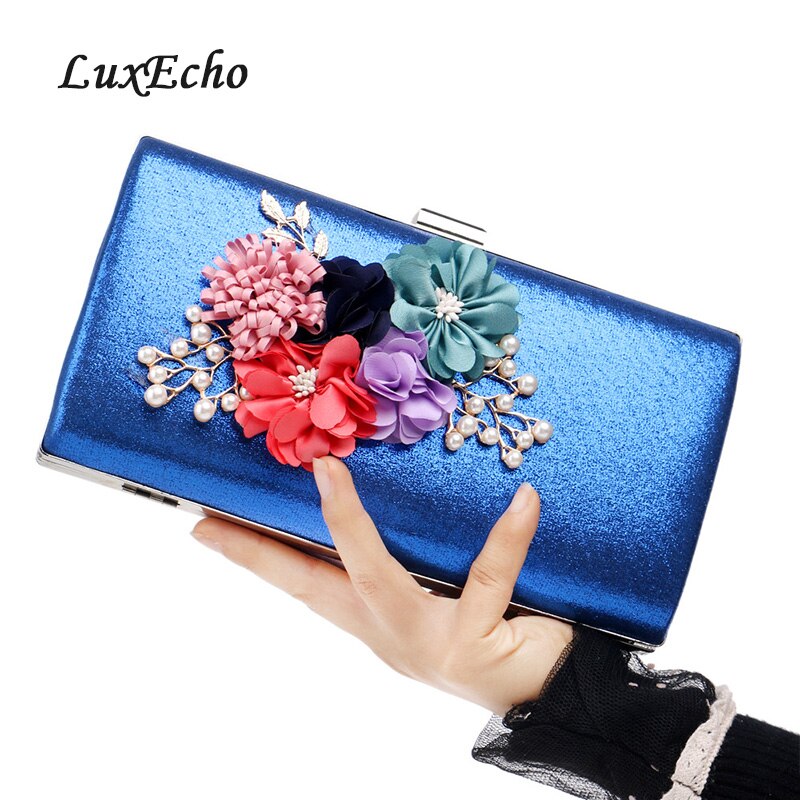 LuxEcho Flap small Evening bags women's bags Day Clutches Golden/Silver handbags Bride Wedding purse