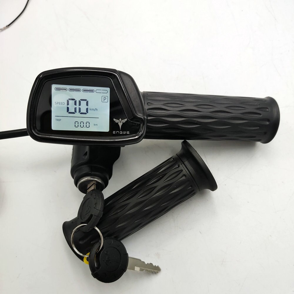Acelerador de giro con indicador de voltaje, velocímetro, bloqueo, pantalla Lcd, luz de giro, bicicleta eléctrica, Scooter, triciclo, MTB, piezas de agarres