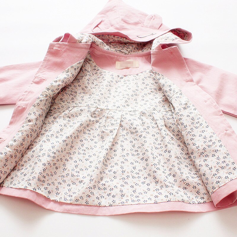 Baby Girls Jacket Autumn Winter Girls Windbreaker Coat Girl Trench Coat For 1 2 3 4Years Infant Outerwear Children Clothing