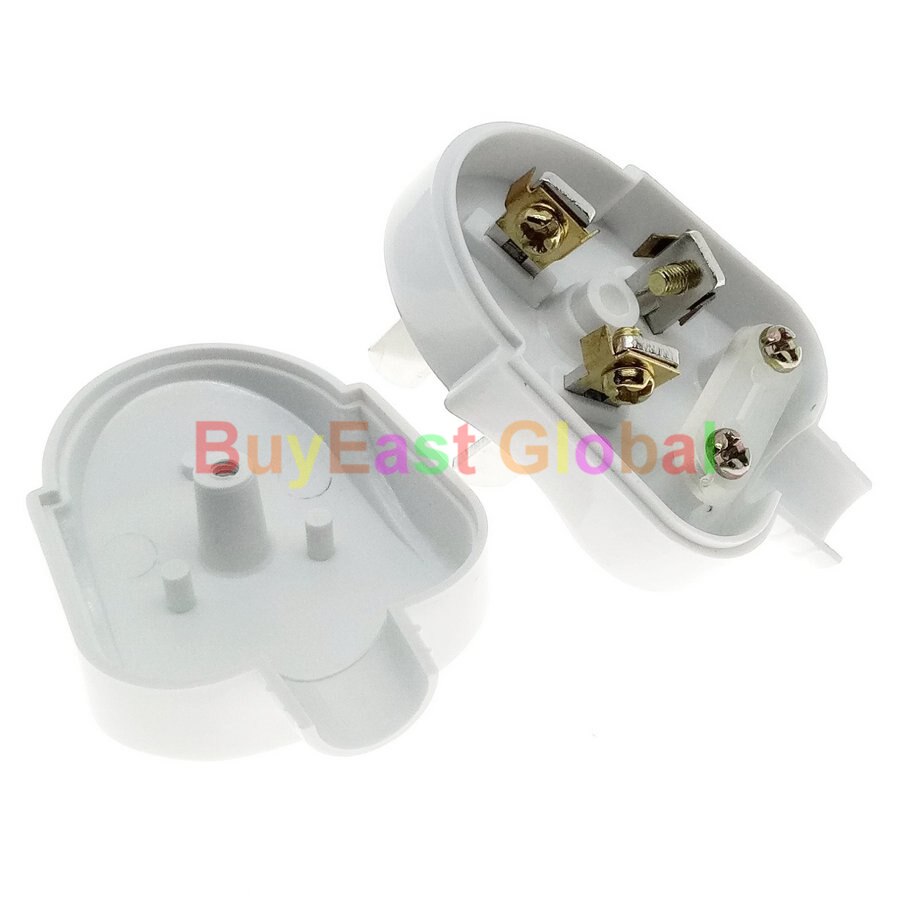 China Standard 3-Pin DIY Rewireable Power Plug AC100~250V 10A White Color