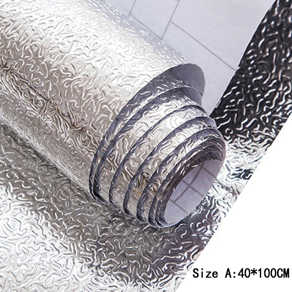 Multifunctional Kitchen Wall Sticker Aluminum Foil Waterproof Removable Self Adhesive Oil Proof DIY Wallpaper Wall Sticker: 1