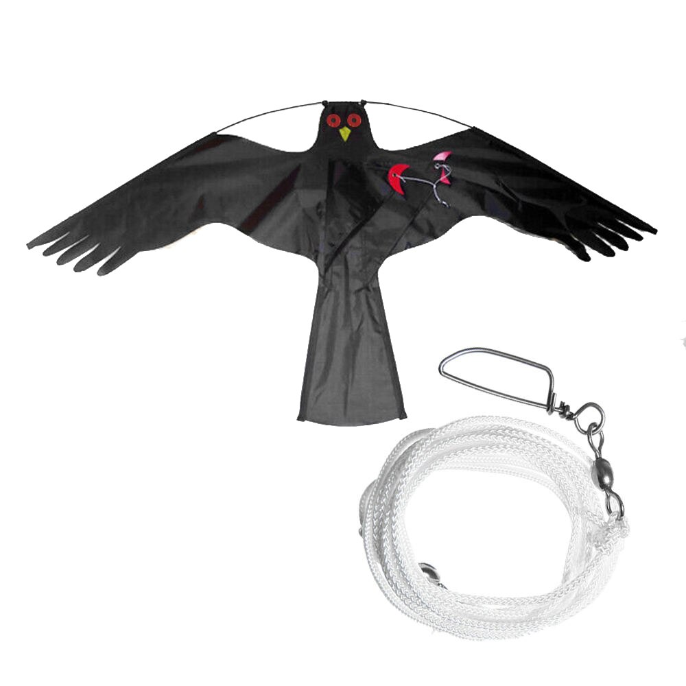Emulering sort fugleafvisende høg flyvende drage skræmmere fugleafvisende duerafvisende insekt skadedyrsforebyggelse haven forsyninger: Lysegul