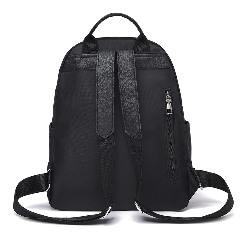 Mochila negra Oxford para mujer, mochila escolar rosa para niña, mochila de viaje de , bolsos