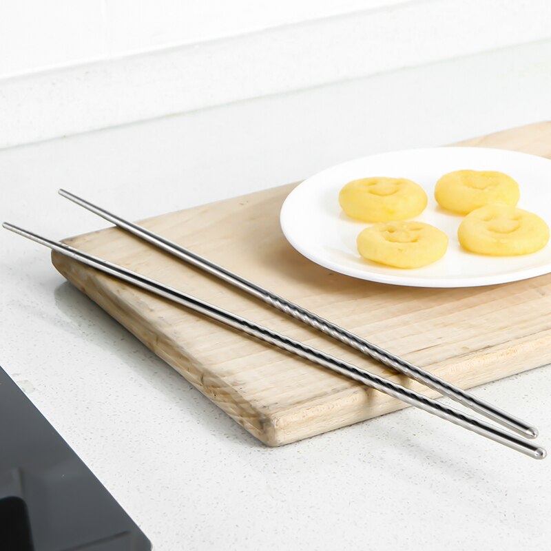 Frito Usando palillos chinos cuadrados Superior SUS304 Thincked de acero inoxidable utensilios de cocina todo-en-oneTemperature resistencia