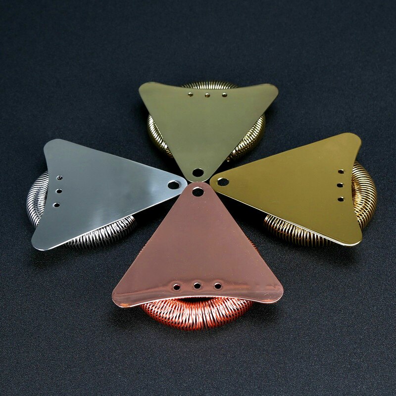 Filtro Triangular de acero inoxidable para coctelería, utensilio para Bar de barman, para coctelera, hielo