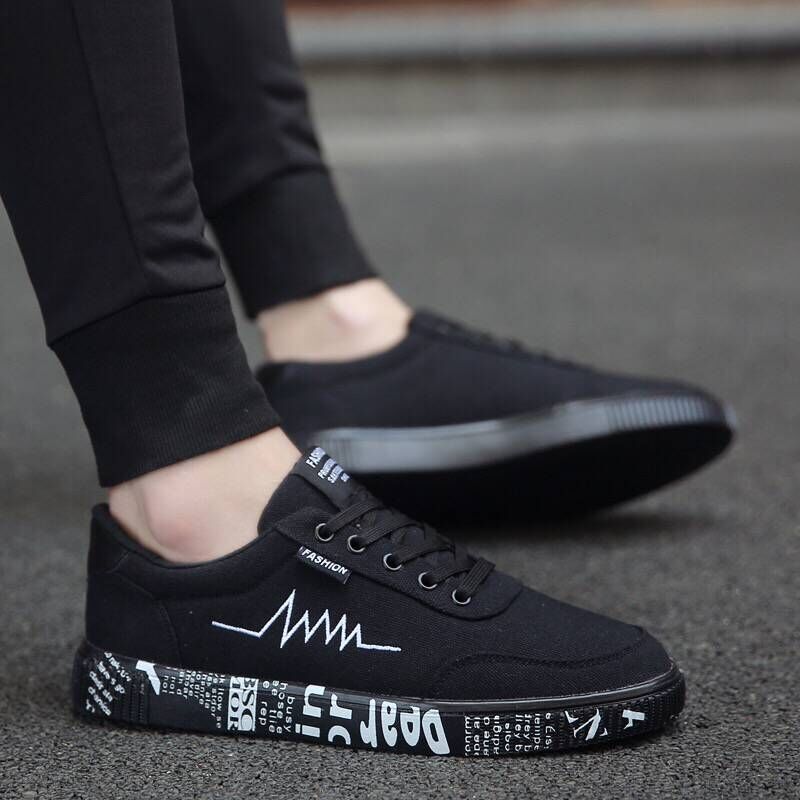 Vår sommar canvas skor herr sneakers herr låg topp svarta skor herr fritidsskor manligt märke herr skor sneaker: 02 / 39