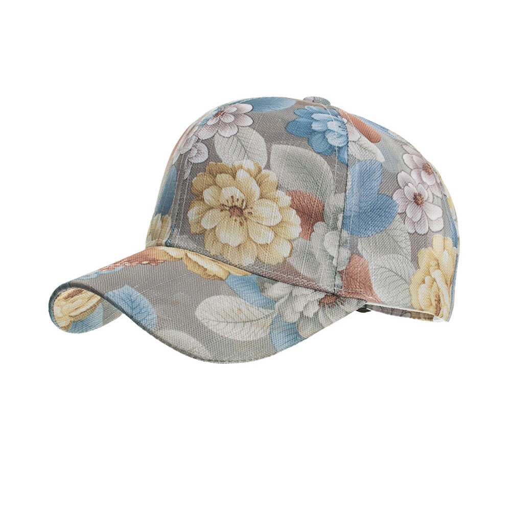 Joymay mesh baseball cap kvinder blomster snapback sommer mesh hatte afslappet justerbare hætter accepteret  b554: Grå