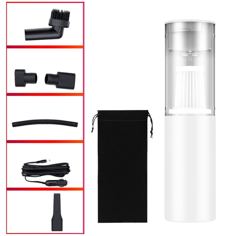 Portable 12V 120W Power Car Vacuum Cleaner Wet Dry Dual Use Handheld Auto Duster: Black