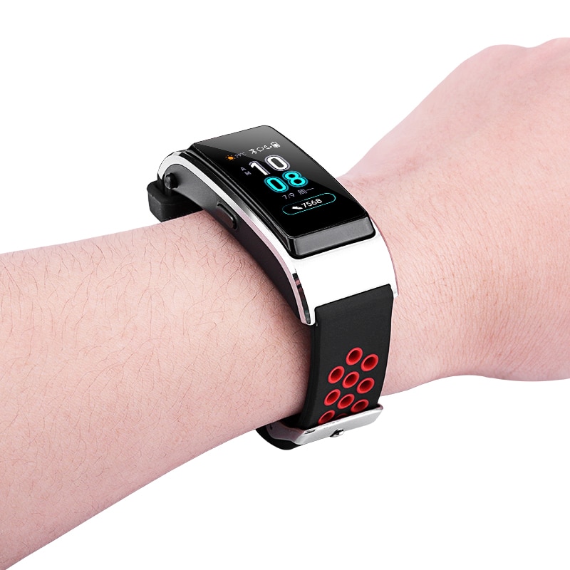Correa de silicona de 18mm para huawei Talkband b5, muñequera de repuesto, porosa, transpirable, huawei band B5, Correa deportiva, tamaño ajustable