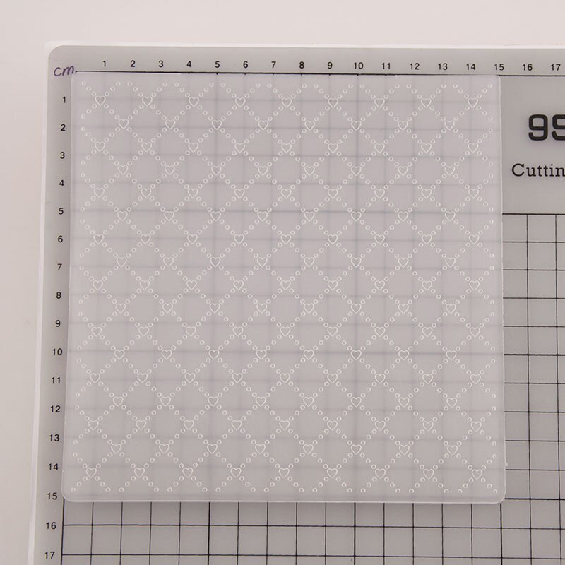 Heart dot Lattice Textured Embossing Folder Plastic for Card Making emboss Folders Scrapbooking paper craft supplies