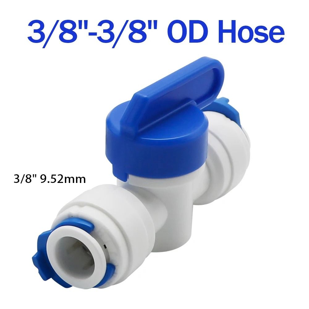 Plastic Kogelkraan 1/4 "3/8" Od Slang Snel Aansluiten Mannelijke Vrouwelijke Draad Mannelijke 1/2 "Vrouwelijke Reveser Osmose Aquarium Fitting: Goud
