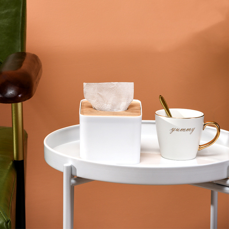 Japanese Tissue Box Wooden Cover Toilet Paper Box Solid Wood Napkin Holder Case Simple Stylish Home Car Tissue Paper Dispenser