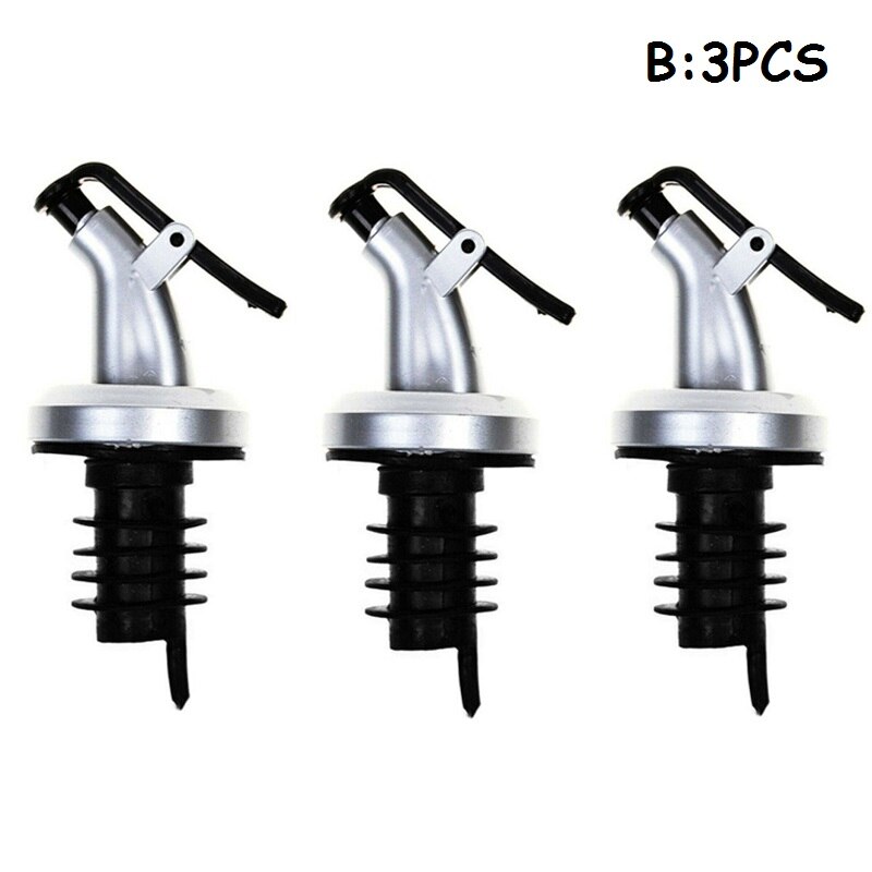 1/3Pcs Flessenstop Lekvrije Wijn Stop Fles Cap Wijn Schenker Tuit Stopper Dispenser Olijfolie Spuit keuken Gereedschap: B