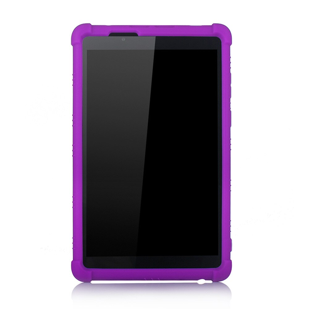 Funda de silicona suave + soporte de plástico duro para Lenovo Tab E8 TB-8304F1 funda trasera blanda para Lenovo Tab E8 caso Fundas: Púrpura