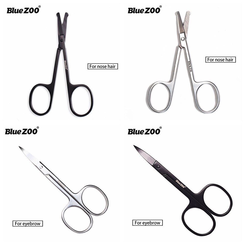Tijeras para cejas, pestañas y cejas recortador de, tijeras para el pelo de la nariz, tijeras de manicura de acero inoxidable, cortador, herramientas para maquillaje de uñas