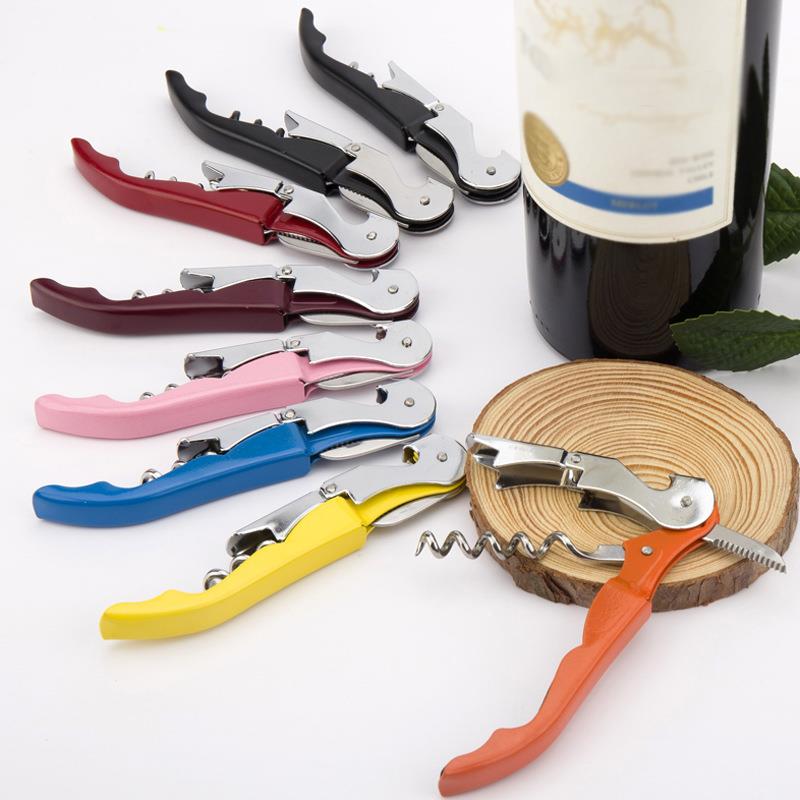 Dobbelt pivot multifunktion søheste kniv vin øl flaskeåbner rustfrit stål bærbart køkken bar værktøj sort
